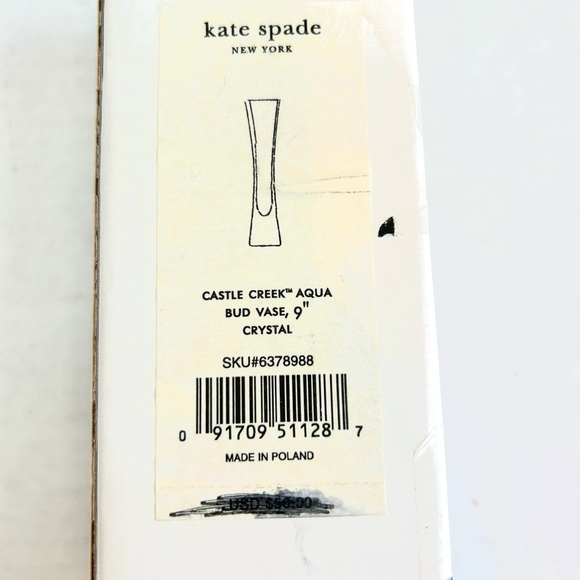 Kate Spade Castle Creek Aqua Bud Vase - Picture 3 of 11